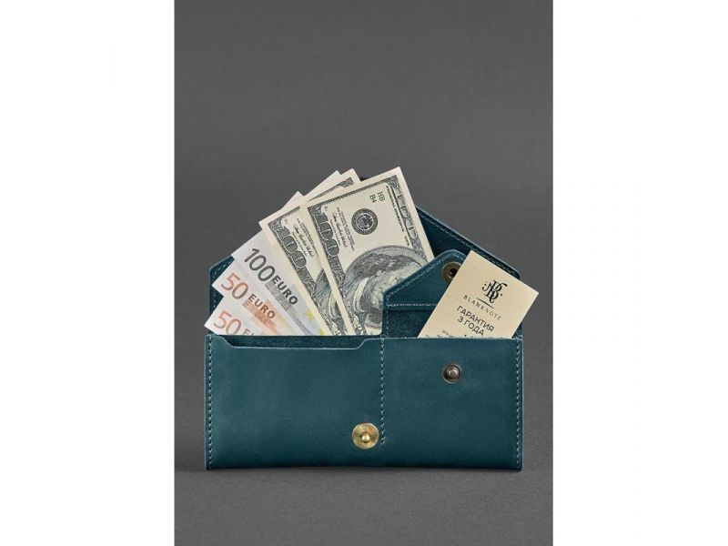 Женский кожаный кошелек Керри 1.0 зеленый, фото 2