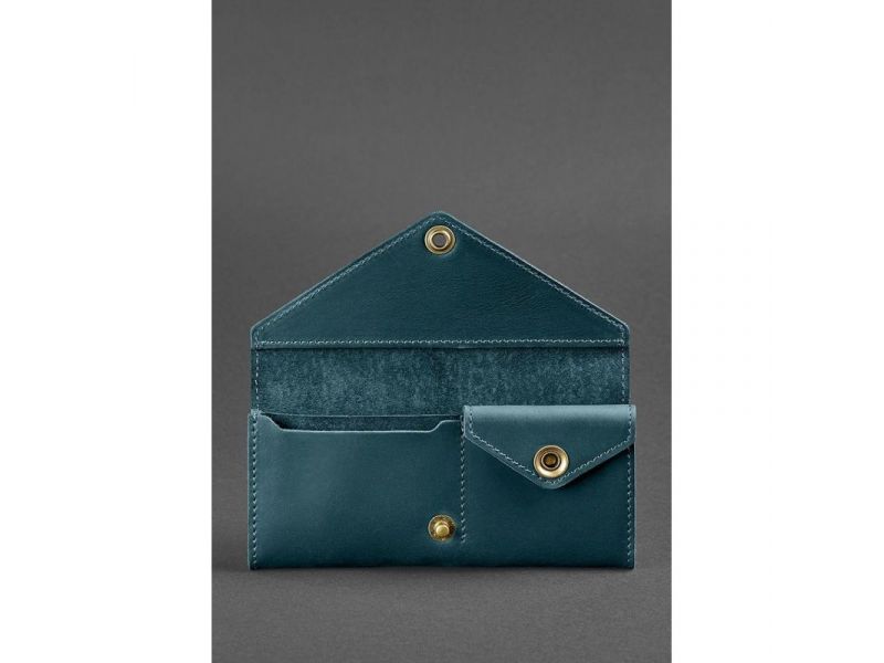 Женский кожаный кошелек Керри 1.0 зеленый, фото 3