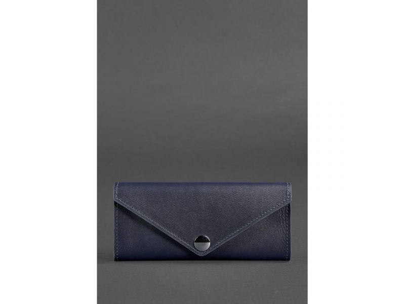 Женский кожаный кошелек Керри 1.0 темно-синий, фото 1