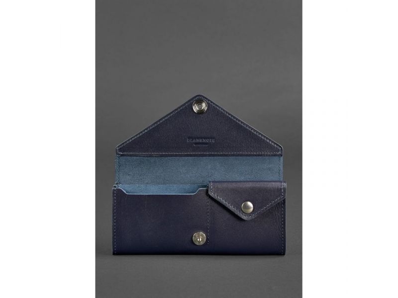 Женский кожаный кошелек Керри 1.0 темно-синий, фото 3