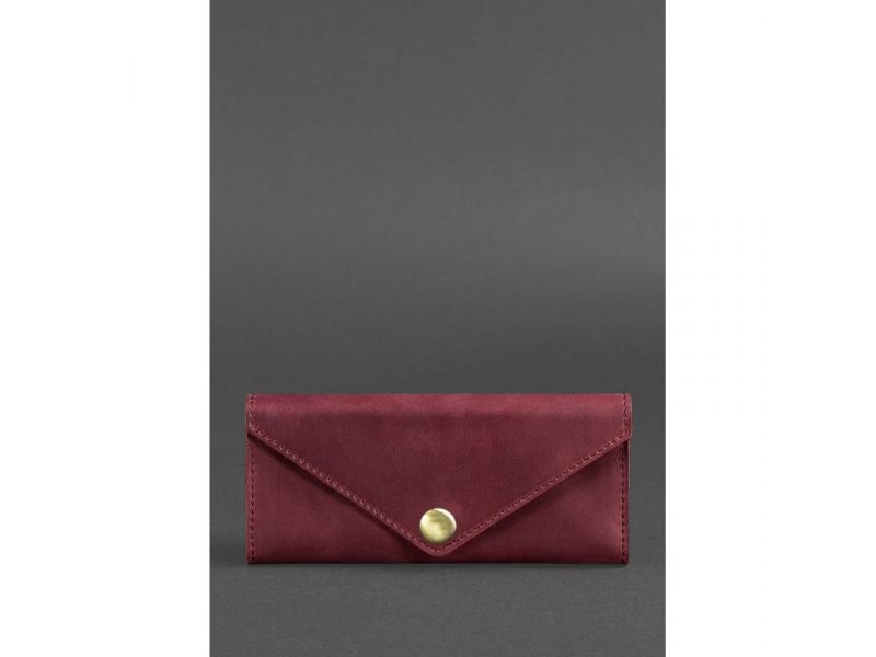 Женский кожаный кошелек Керри 1.0 бордовый Crazy Horse, фото 1