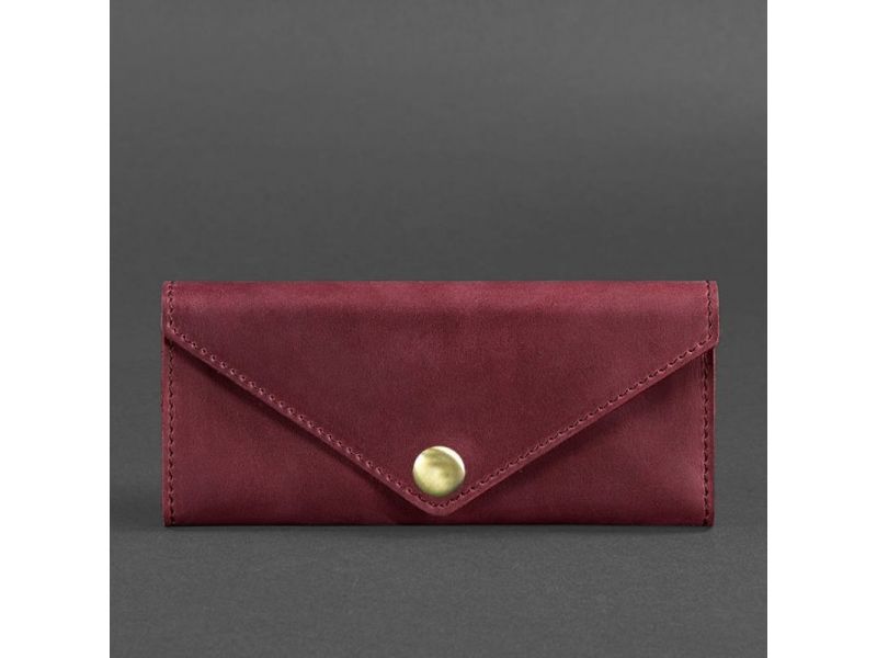 Женский кожаный кошелек Керри 1.0 бордовый Crazy Horse, фото 5