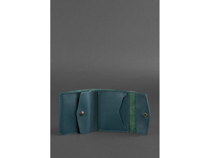 Женский кожаный кошелек 2.1 зеленый, фото 3