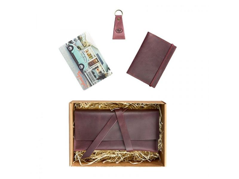 Набор кожаных аксессуаров для путешественника Венеция (кожа crazy horse), фото 5