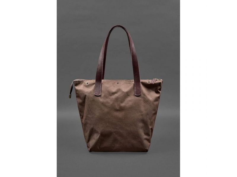 Кожаная плетеная женская сумка Пазл L бордовая краст, фото 4