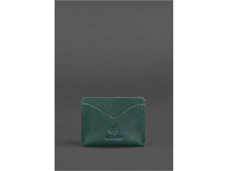 Женская кожаная визитница 5.0 зеленая, фото 1