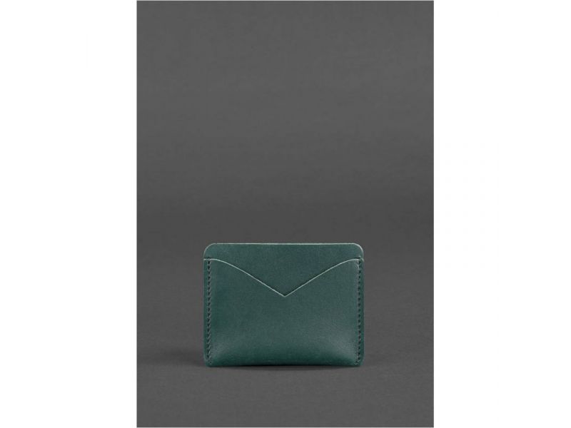 Женская кожаная визитница 5.0 зеленая, фото 3