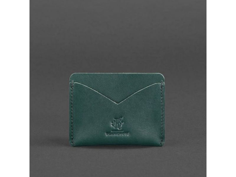 Женская кожаная визитница 5.0 зеленая, фото 4