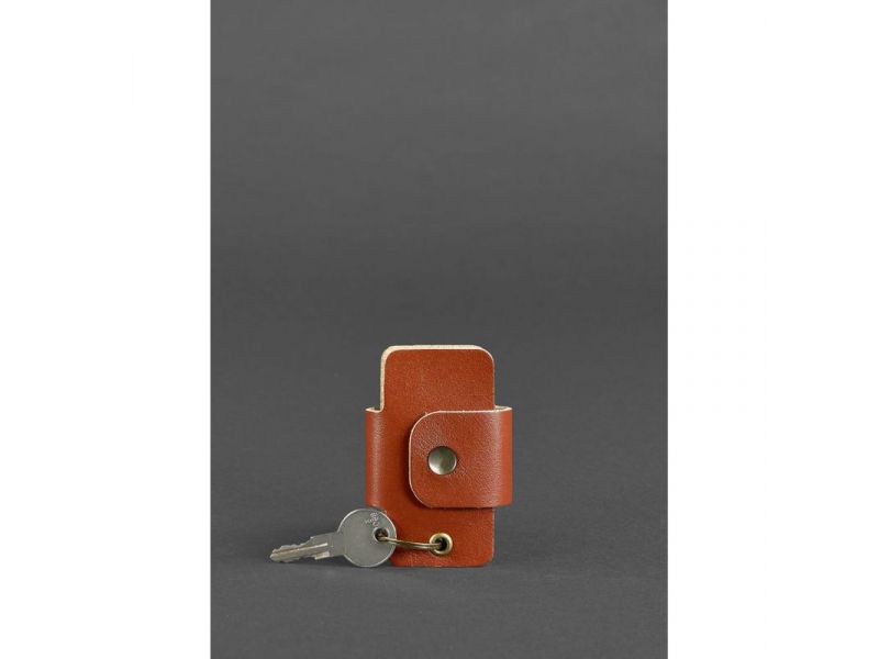 Кожаная ключница смарт-кейс 4.0 светло-коричневая, фото 1