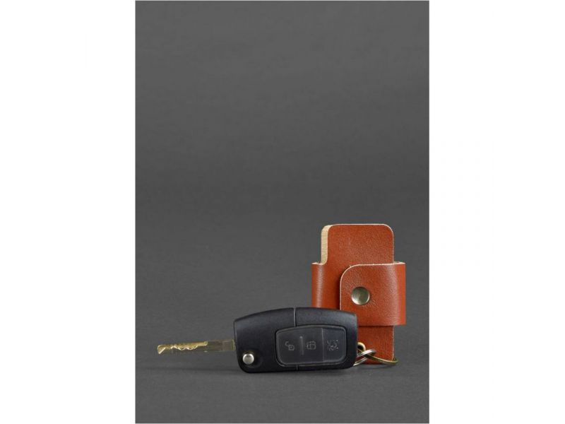 Кожаная ключница смарт-кейс 4.0 светло-коричневая, фото 2