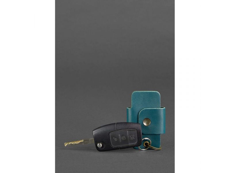 Кожаная ключница смарт-кейс 4.0 зеленая, фото 2