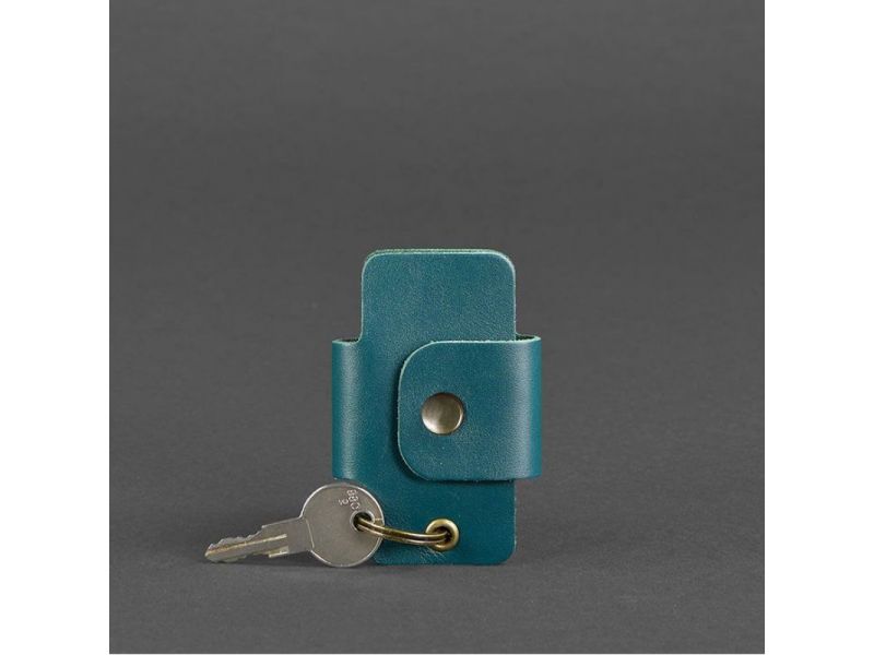 Кожаная ключница смарт-кейс 4.0 зеленая, фото 3