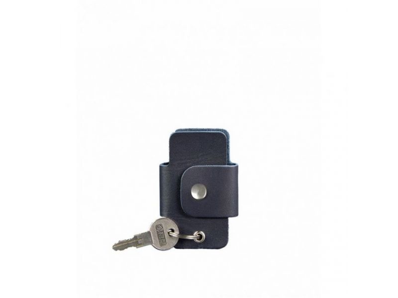 Кожаная ключница смарт-кейс 4.0 темно-синяя, фото 4