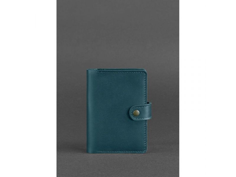 Кожаная обложка для паспорта 3.0 зеленая, фото 1