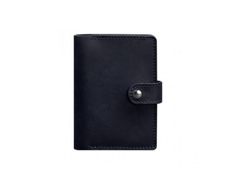 Кожаная обложка для паспорта 3.0 темно-синяя, фото 6