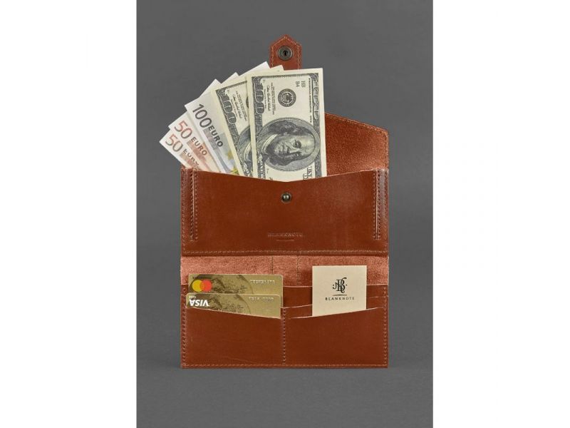 Кожаное портмоне 3.0 светло-коричневое, фото 2