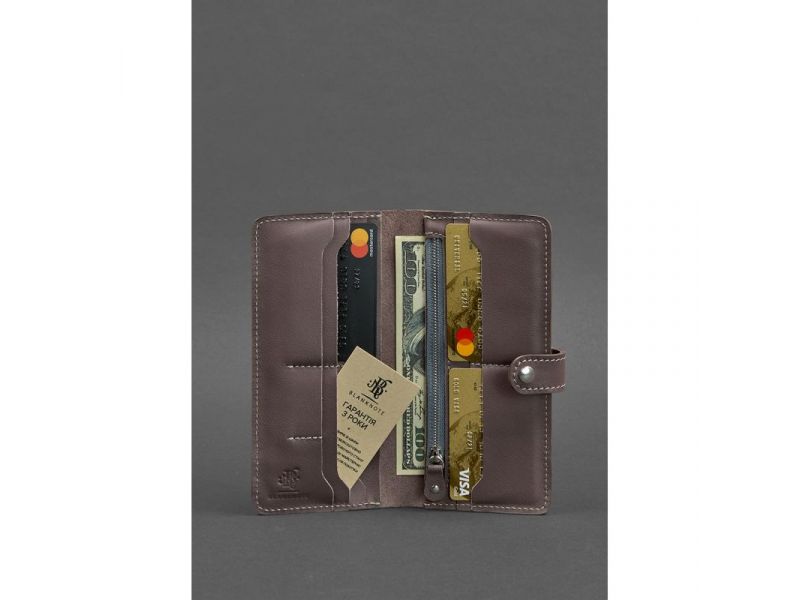 Кожаное женское портмоне 7.0 темно-бежевое, фото 3