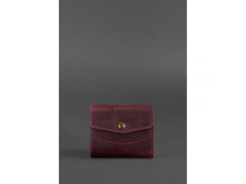 Женский кожаный кошелек 2.1 бордовый Crazy Horse, фото 2