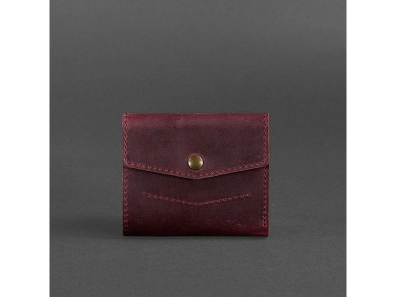 Женский кожаный кошелек 2.1 бордовый Crazy Horse, фото 6