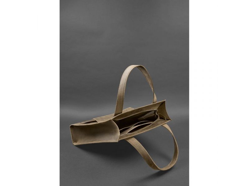 Кожаная женская сумка шоппер Бэтси с карманом темно-коричневый Crazy Horse, фото 6