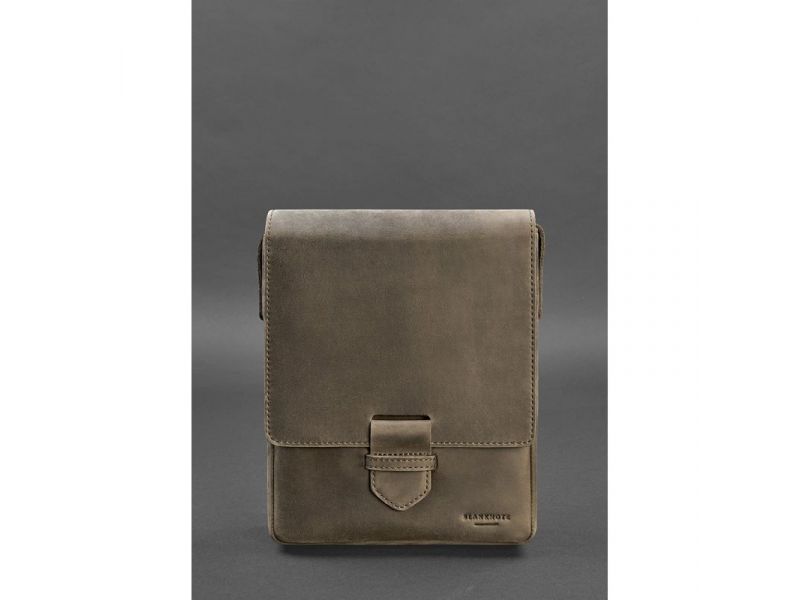 Мужская кожаная сумка-мессенджер Esquire темно-коричневый Crazy Horse, фото 1