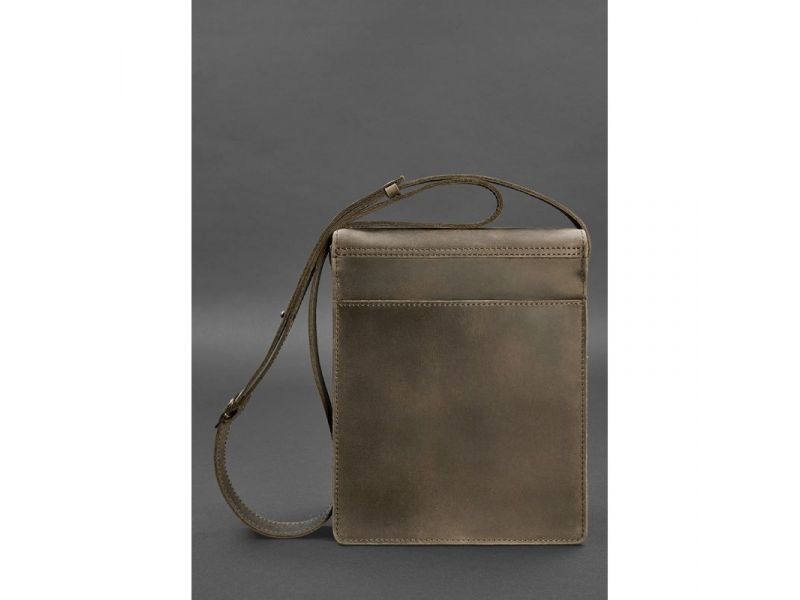 Мужская кожаная сумка-мессенджер Esquire темно-коричневый Crazy Horse, фото 3