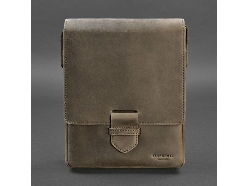 Мужская кожаная сумка-мессенджер Esquire темно-коричневый Crazy Horse, фото 6