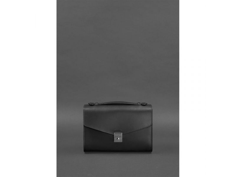 Женская кожаная сумка-кроссбоди Lola черная, фото 2