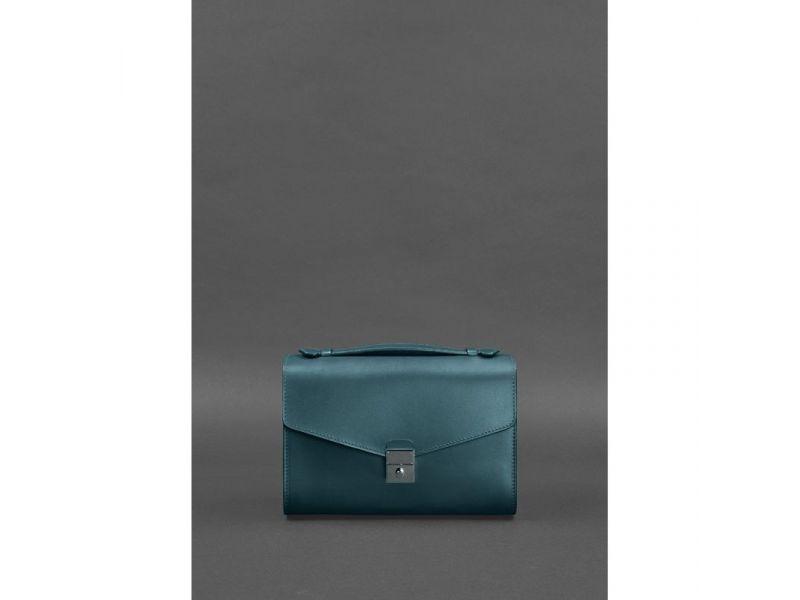 Женская кожаная сумка-кроссбоди Lola зеленая, фото 2