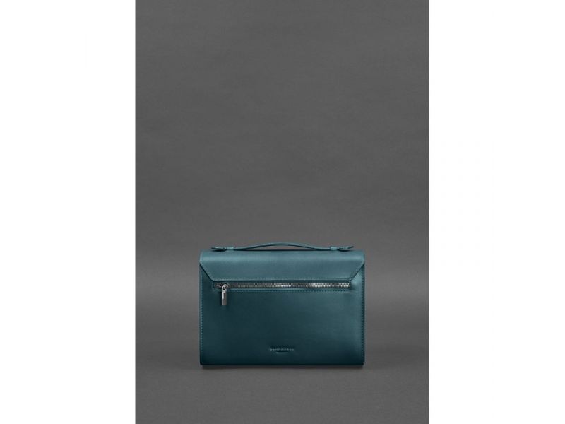 Женская кожаная сумка-кроссбоди Lola зеленая, фото 3