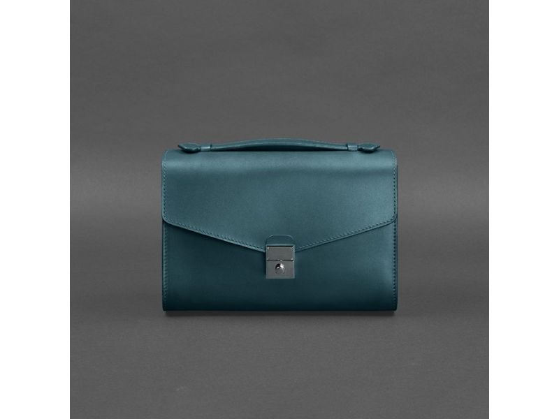 Женская кожаная сумка-кроссбоди Lola зеленая, фото 8