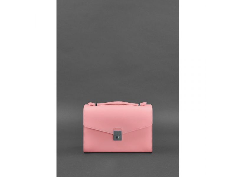 Женская кожаная сумка-кроссбоди Lola розовая, фото 2