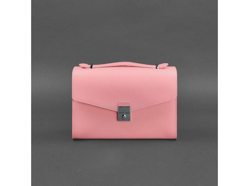 Женская кожаная сумка-кроссбоди Lola розовая, фото 8