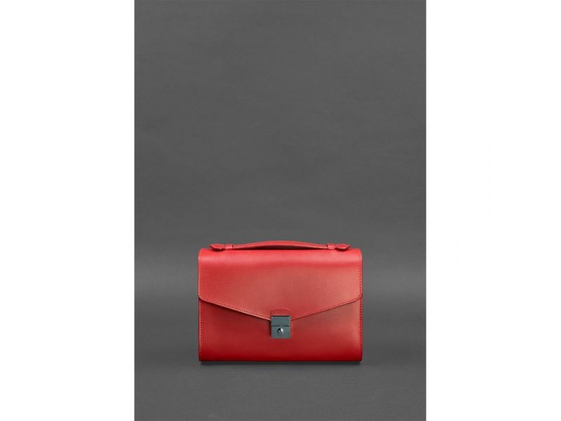 Женская кожаная сумка-кроссбоди Lola красная, фото 2