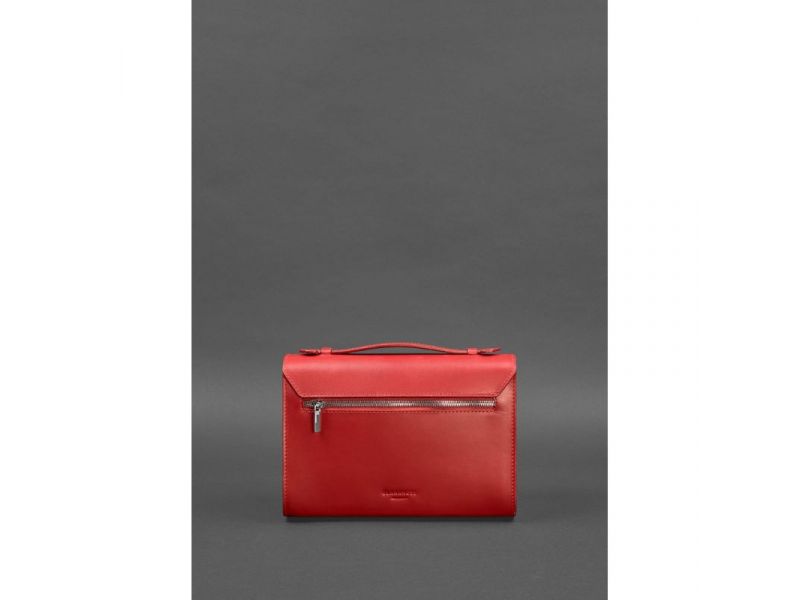 Женская кожаная сумка-кроссбоди Lola красная, фото 3