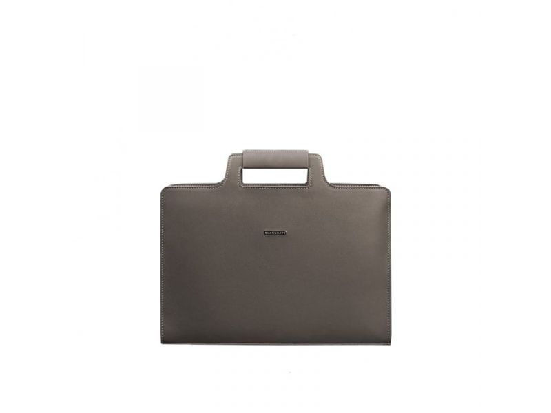 Женская кожаная сумка для ноутбука и документов темно-бежевая, фото 10