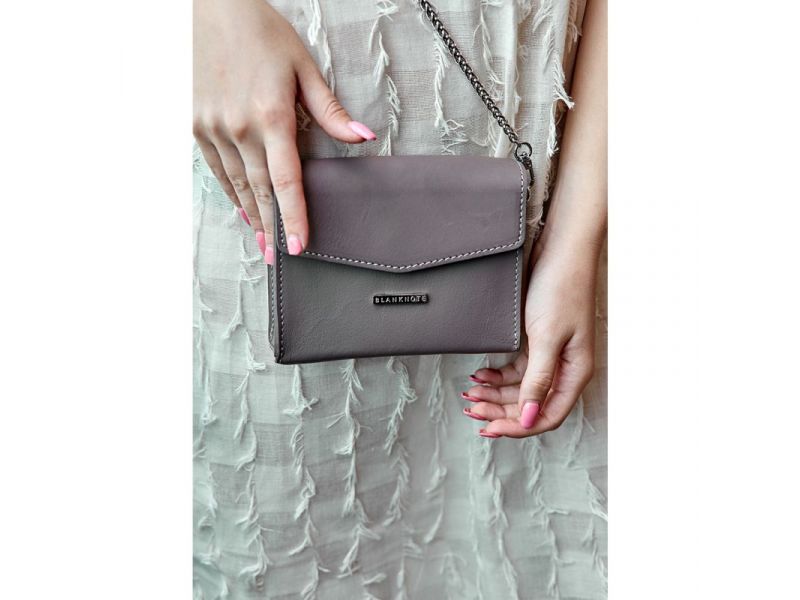 Женская кожаная сумка поясная/кроссбоди Mini темно-бежевая, фото 7