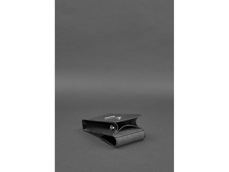 Набор женских черных кожаных сумок Mini поясная/кроссбоди, фото 10