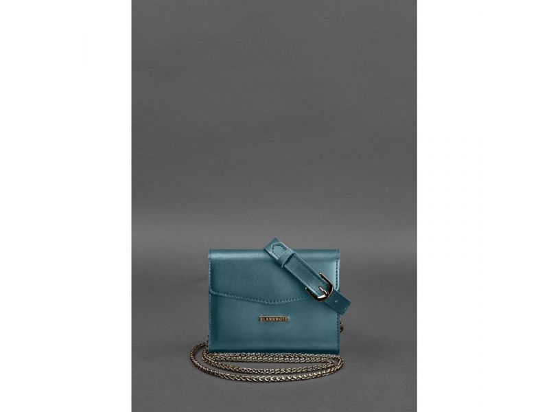 Набор женских зеленых кожаных сумок Mini поясная/кроссбоди, фото 3