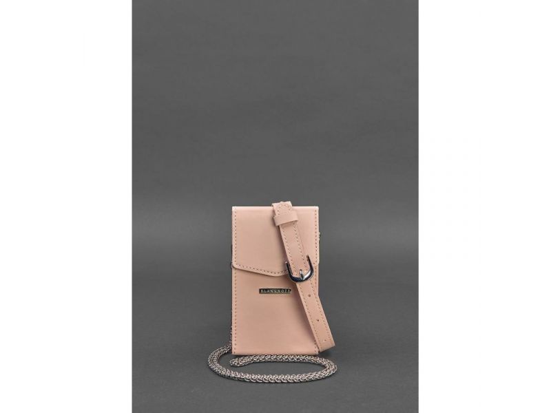 Вертикальная женская кожаная сумка Mini розовая поясная/кроссбоди, фото 3