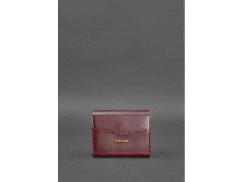 Женская кожаная сумка поясная/кроссбоди Mini бордовая, фото 2