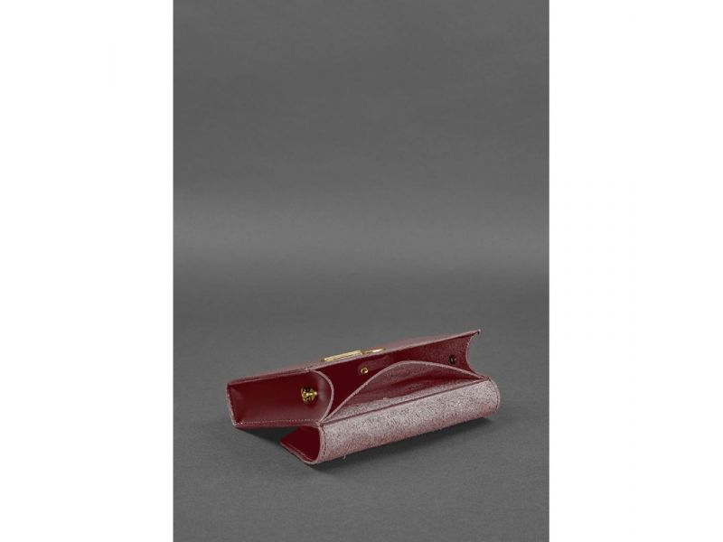 Набор женских бордовых кожаных сумок Mini поясная/кроссбоди, фото 6