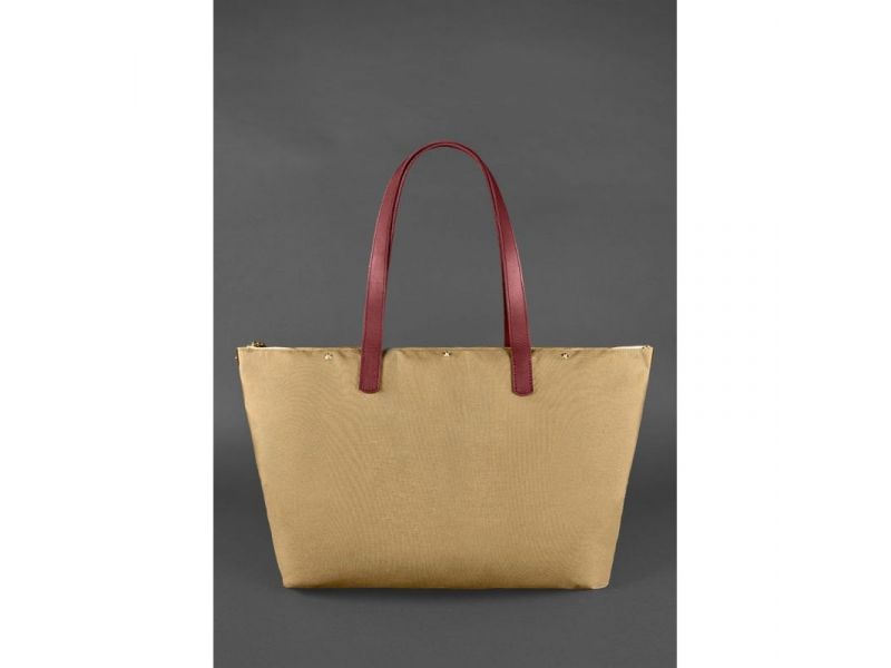 Кожаная плетеная женская сумка Пазл Xl бордовая Krast, фото 3