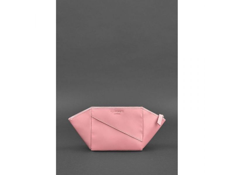 Женская розовая кожаная косметичка 2.0 Краст, фото 1