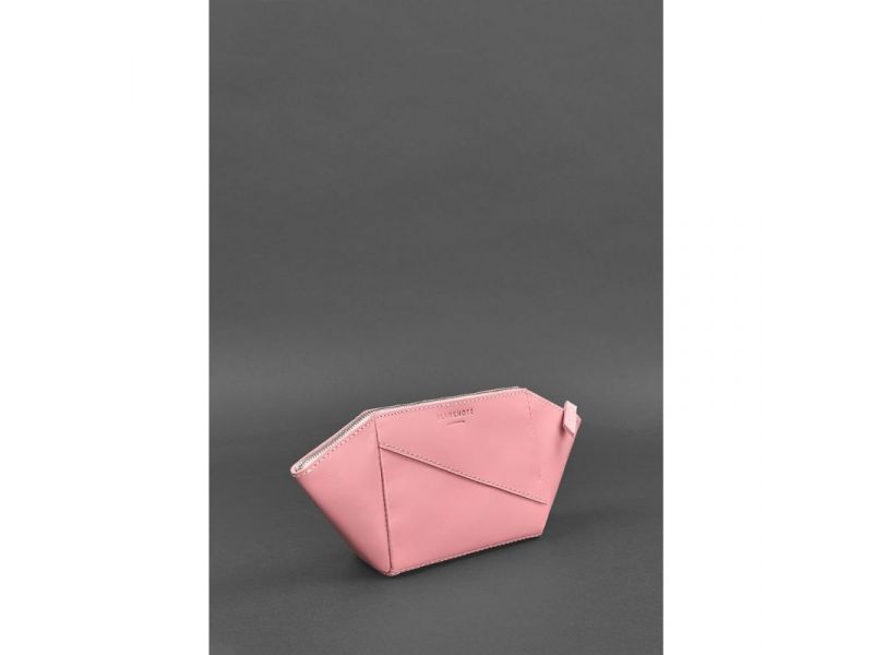 Женская розовая кожаная косметичка 2.0 Краст, фото 2