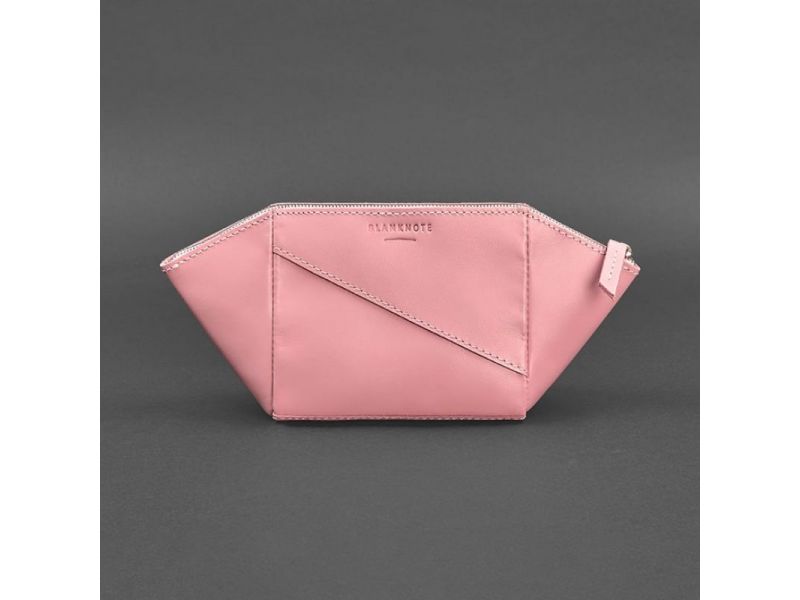 Женская розовая кожаная косметичка 2.0 Краст, фото 6