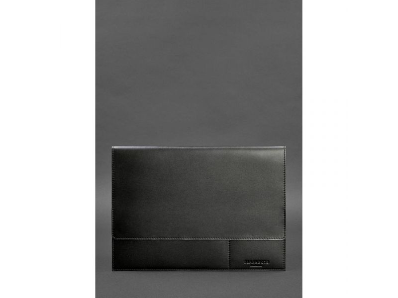 Кожаная папка для документов А4 (на магнитах) черная, фото 1