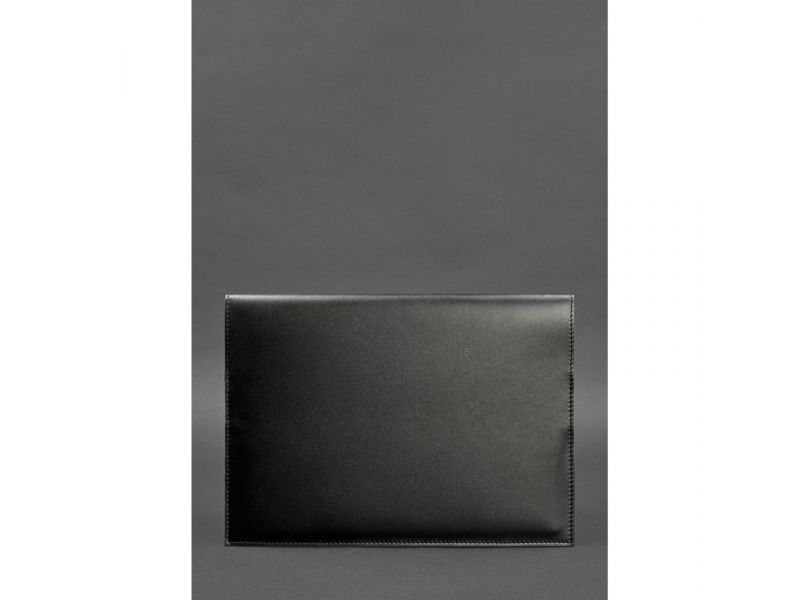 Кожаная папка для документов А4 (на магнитах) черная, фото 3