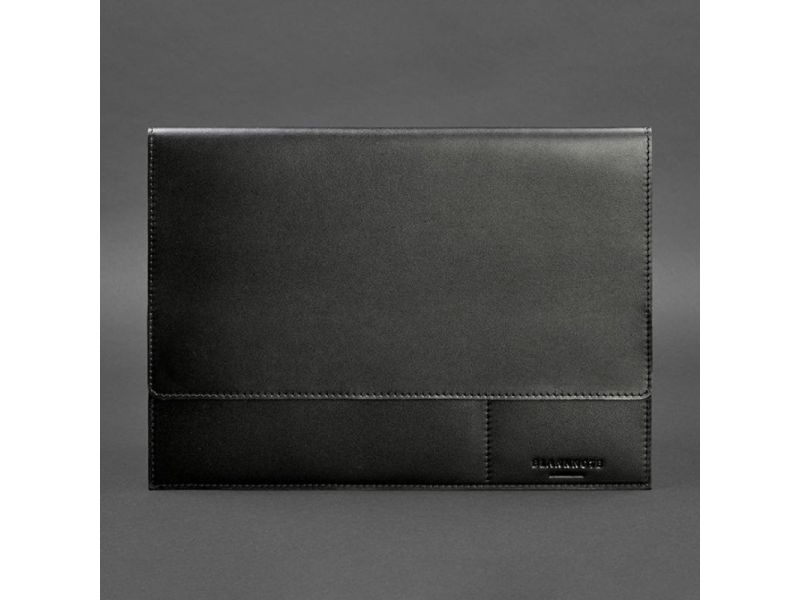 Кожаная папка для документов А4 (на магнитах) черная, фото 4