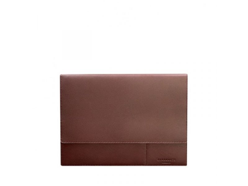 Кожаная папка для документов А4 (на магнитах) бордовая, фото 5